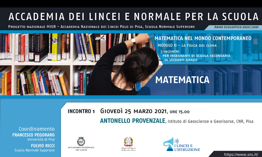 Image for I Incontro del corso "Matematica - secondo ciclo" - Modulo "La Fisica del clima"