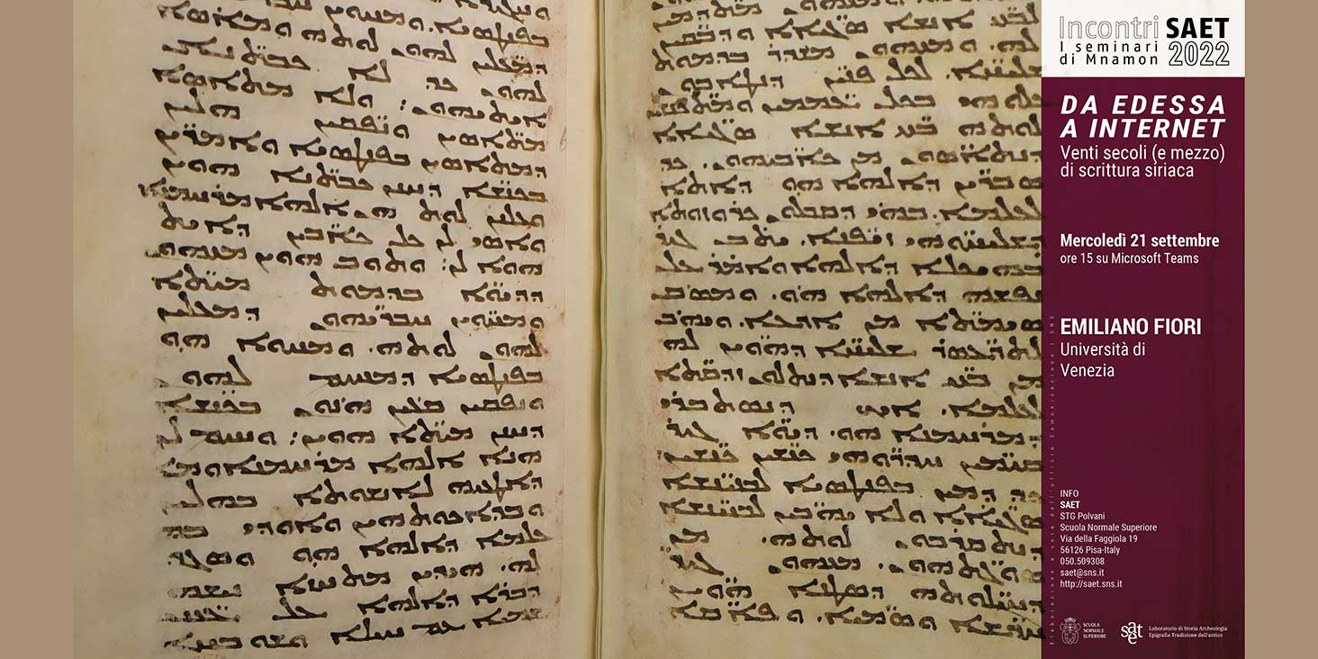 Da Edessa a internet: venti secoli (e mezzo) di scrittura siriaca