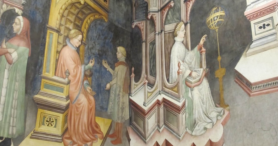 Sala delle arti liberali e dei pianeti 14 astronomia e aritmetica