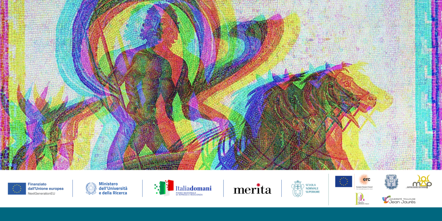 Rielaborazione grafica di: Trionfo di Nettuno, Mosaico di Hadrumète, Musée archéologique de Sousse