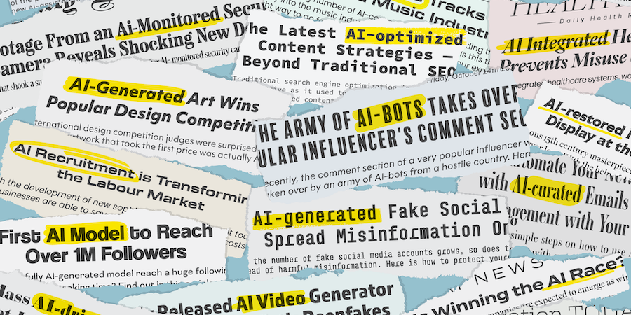 ritagli di giornale che parlano di uso ai