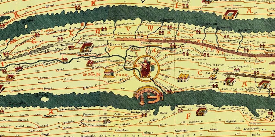 Tabula Peutingeriana via wikicommons
