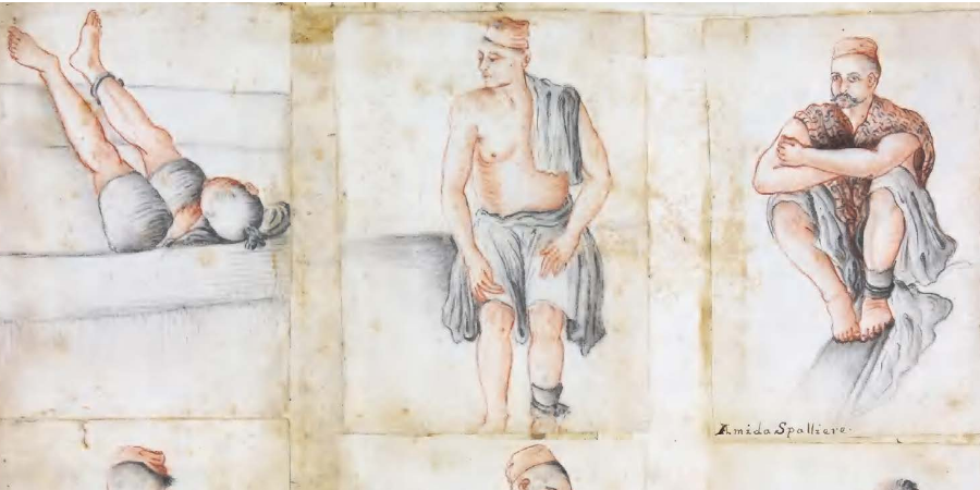 Vite precarie in un mare violento: i disegni di un cavaliere di Santo Stefano