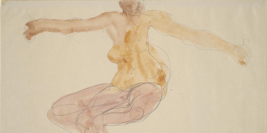 Auguste Rodin, Nude dancing, The Jules E. Mastbaum Collection of Rodin Drawings, gift of daughter, Mrs. Jefferson Dickson, Yale University Art Gallery CC0 1.0 Universal