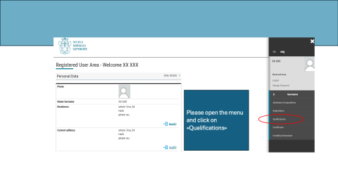 Image of the applicant area