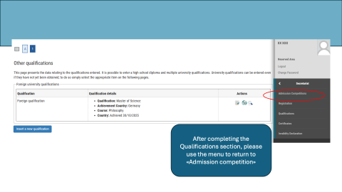 Image of selection of the competitions