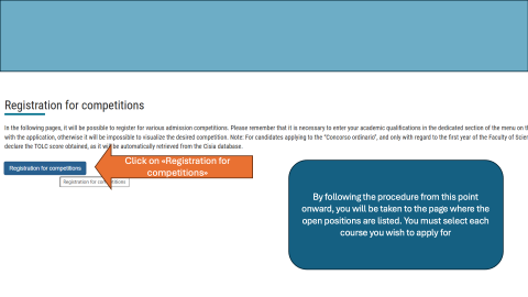 Image of selection of the competitions