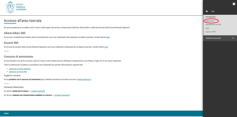 Immagine pagina di registrazione