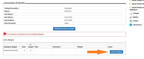 Immagine caricamento documento