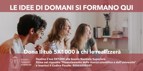 5x1000 alla SNS immagine di allievi e allieve nella camera di un collegio della Normale